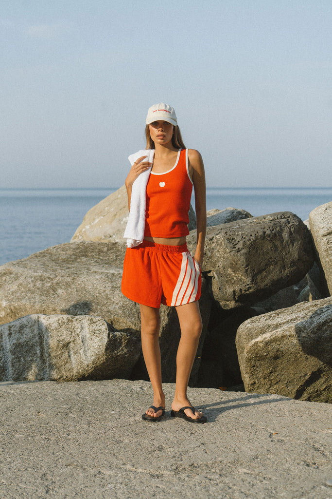 Manzana Rib Tank Apple Red - Mika and Max