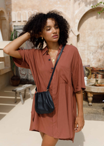 Vera Mina Crossbody Textured Noir