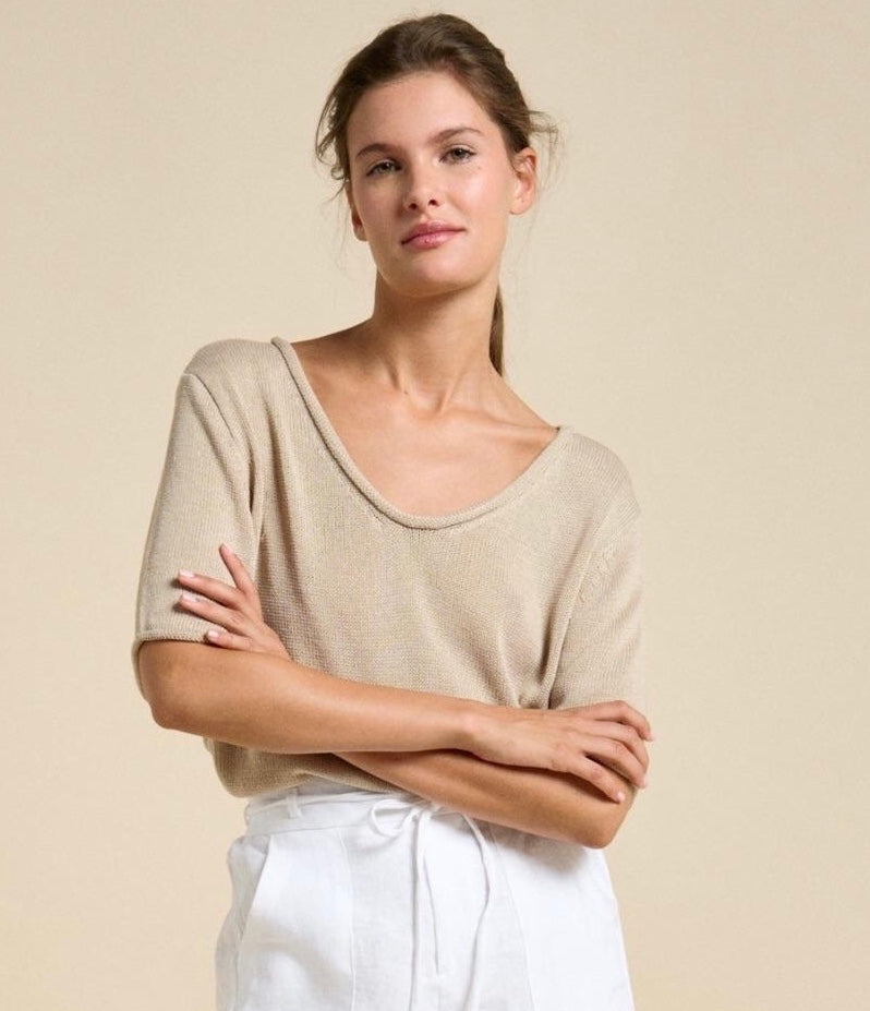 Spring Knit Tee Natural