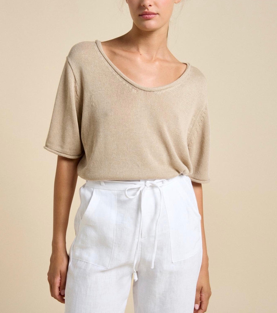 Spring Knit Tee Natural