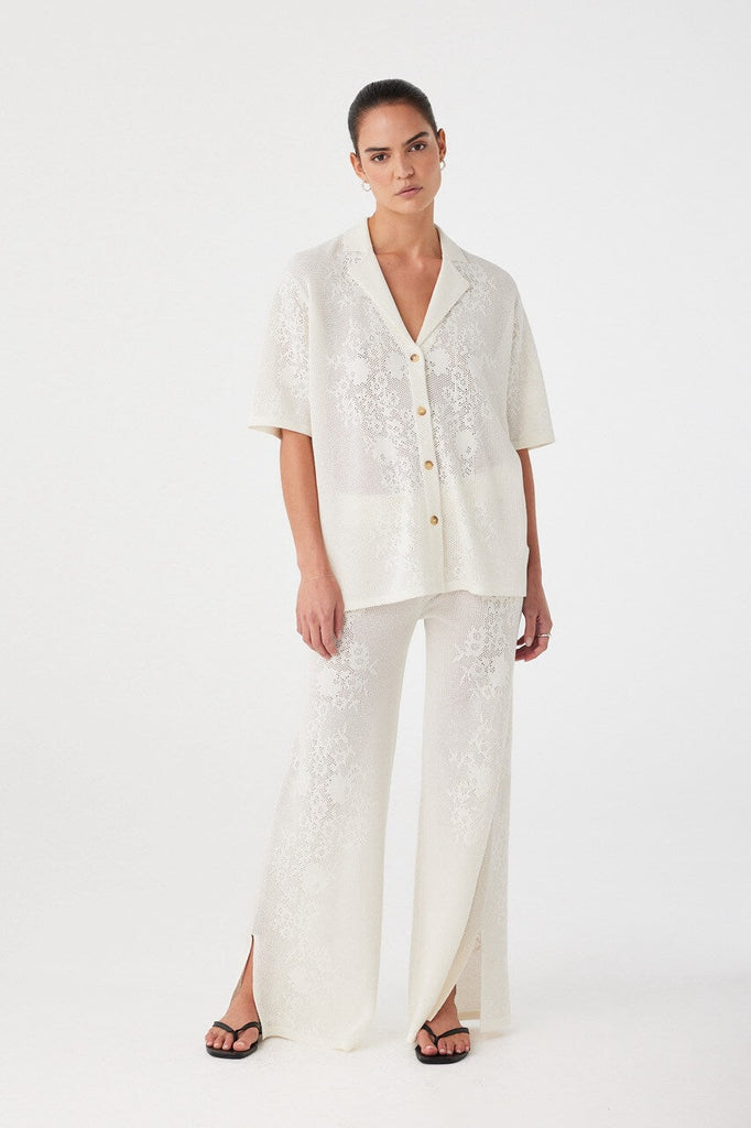 Aster  Crochet Pant Cream