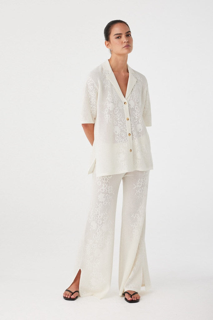 Aster  Crochet Pant Cream