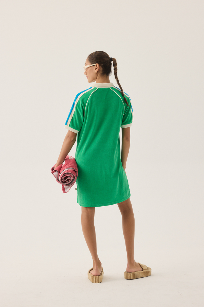Terry Dress Tropical Green