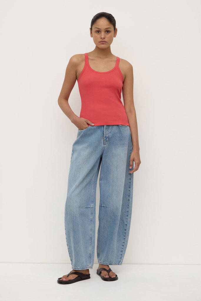 Charlie Rib Tank Washed Chilli - Mika and Max