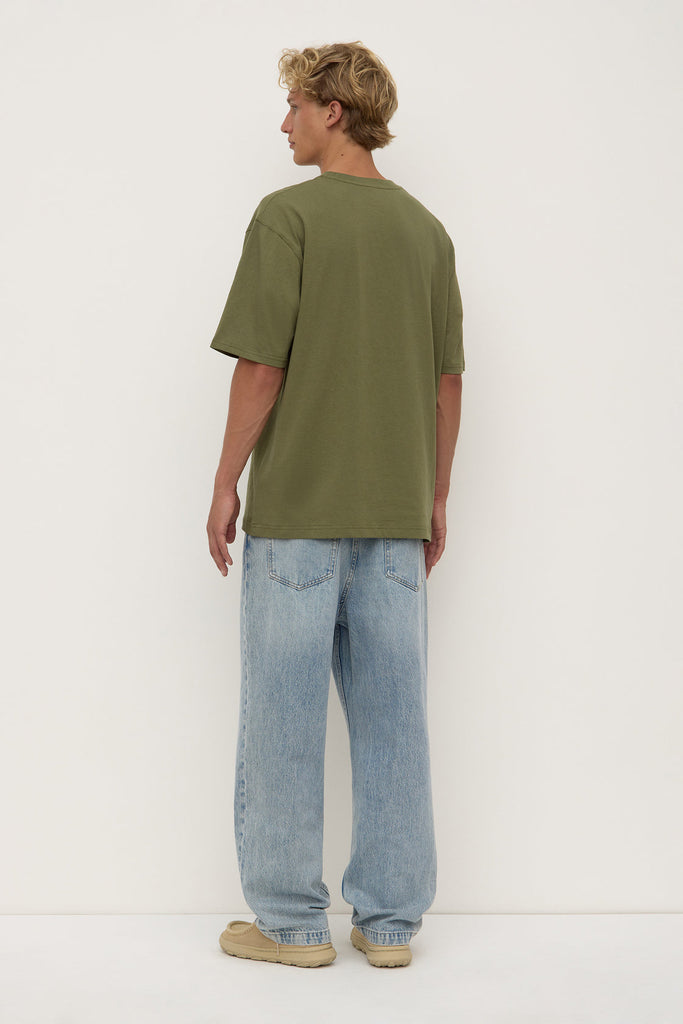 Knox Organic Oversized Tee Chive