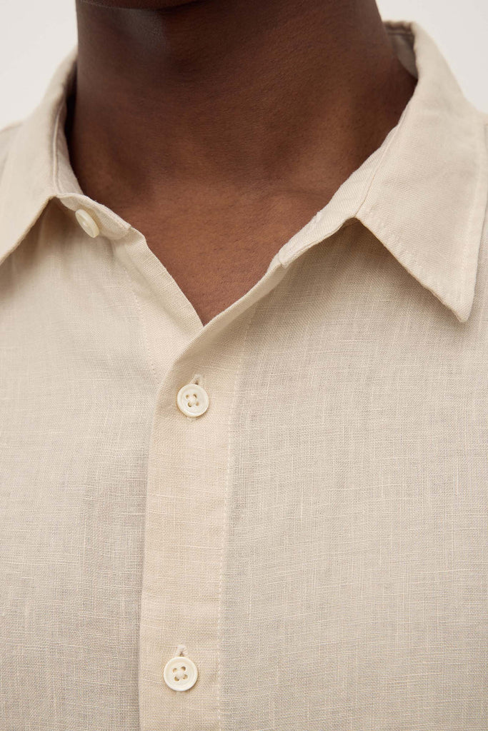 Everyday Mens Linen LS Shirt Limestone