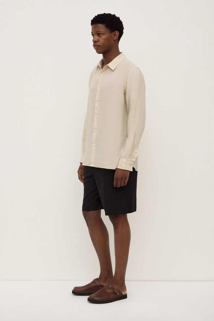 Everyday Mens Linen LS Shirt Limestone