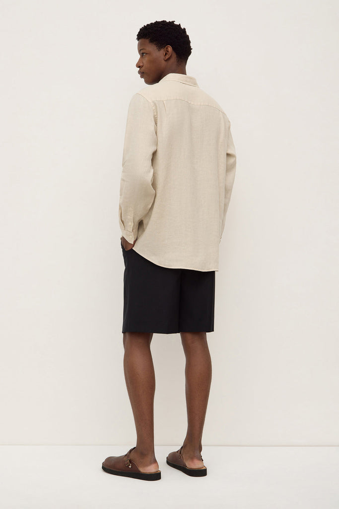 Everyday Mens Linen LS Shirt Limestone