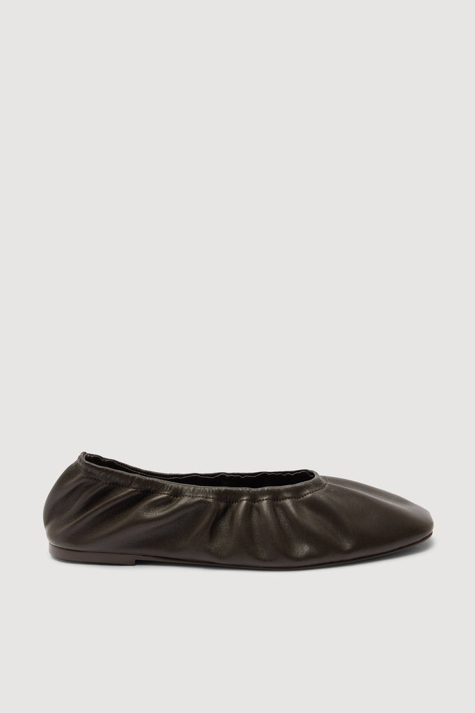 Marion Leather Ballet Flat Ganache