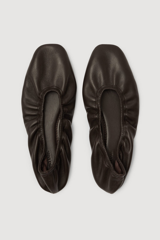Marion Leather Ballet Flat Ganache
