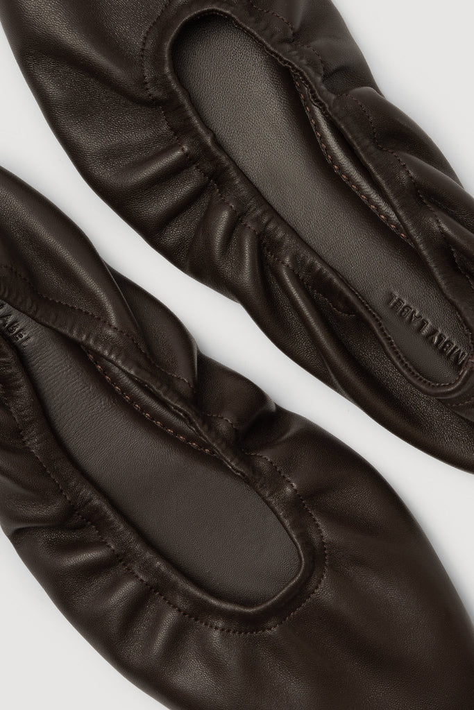 Marion Leather Ballet Flat Ganache
