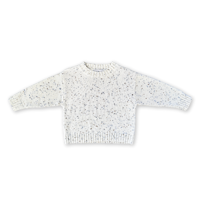 Organic Funfetti Knit Pullover - Surf, grown, Mika and max