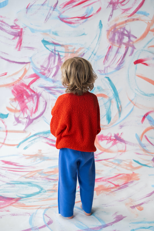 Organic Tape Milano Knit Pant - Cobalt - Mika and Max