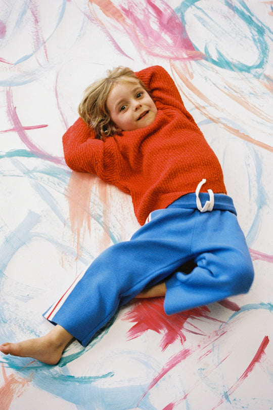 Organic Tape Milano Knit Pant - Cobalt - Mika and Max