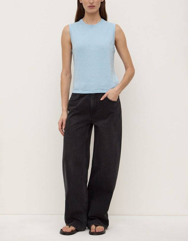 Helena Cotton Cashmere Vest Salt - Mika and Max