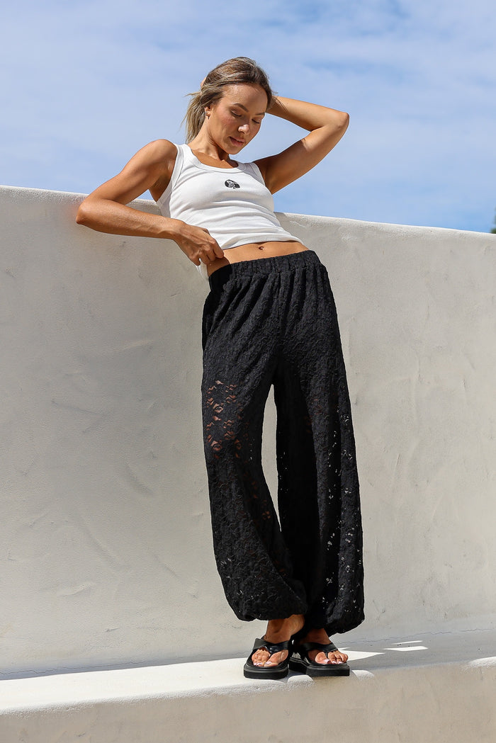 Lace harem pant, peach and parla, Mika and max