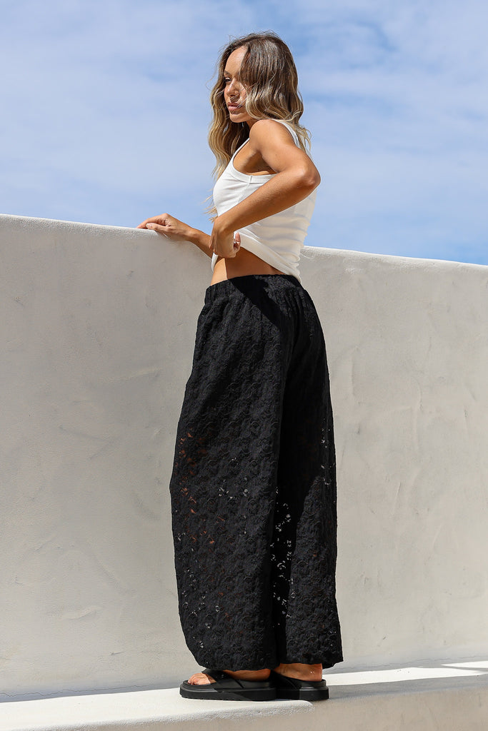 Rogue Lace Harem Pant Black