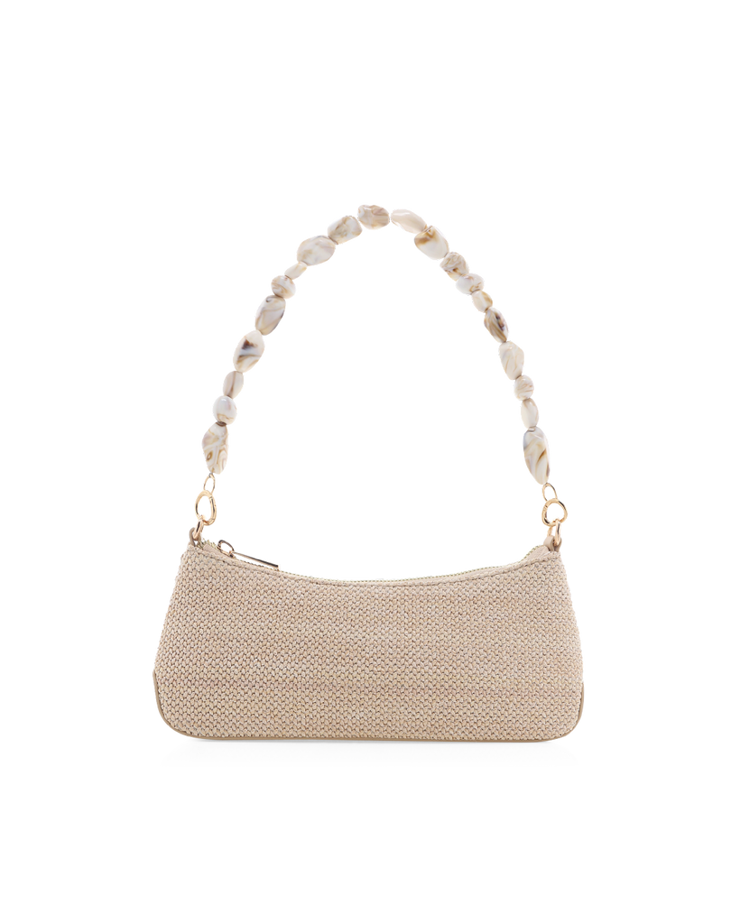 Jamie Shoulder Bag Raffia Bone