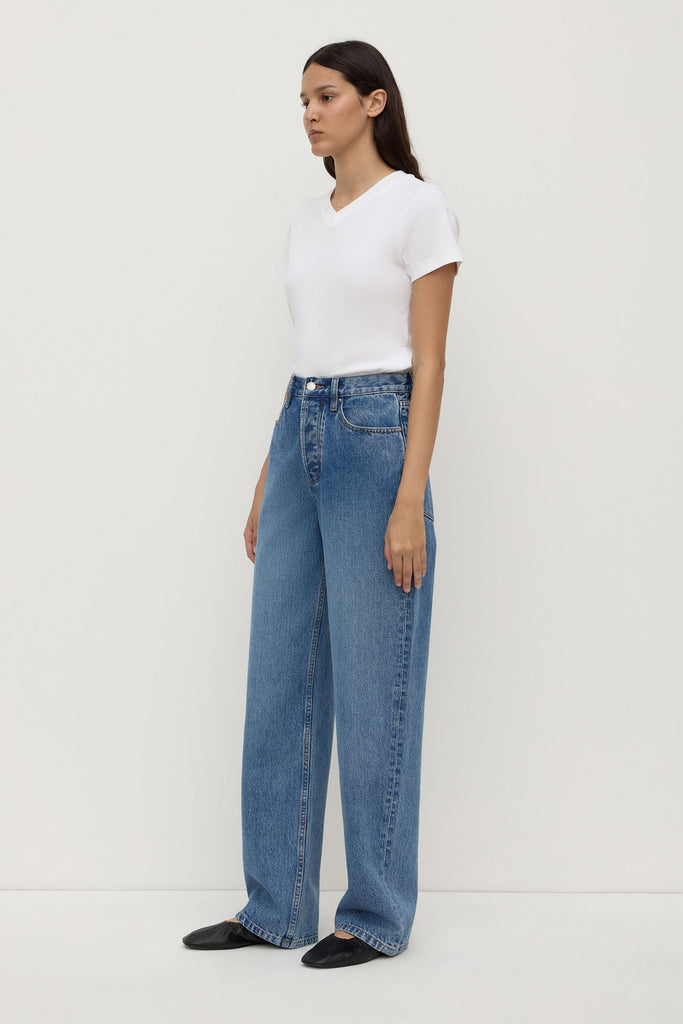 High Rise Straight Jean Classis Blue