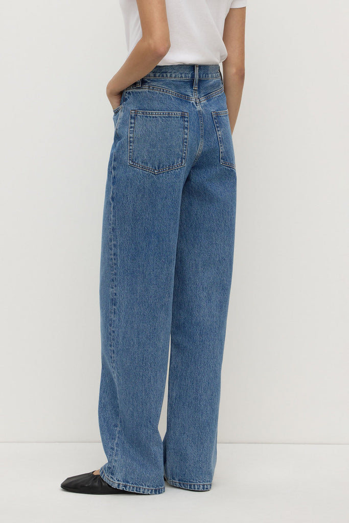 High Rise Straight Jean Classis Blue