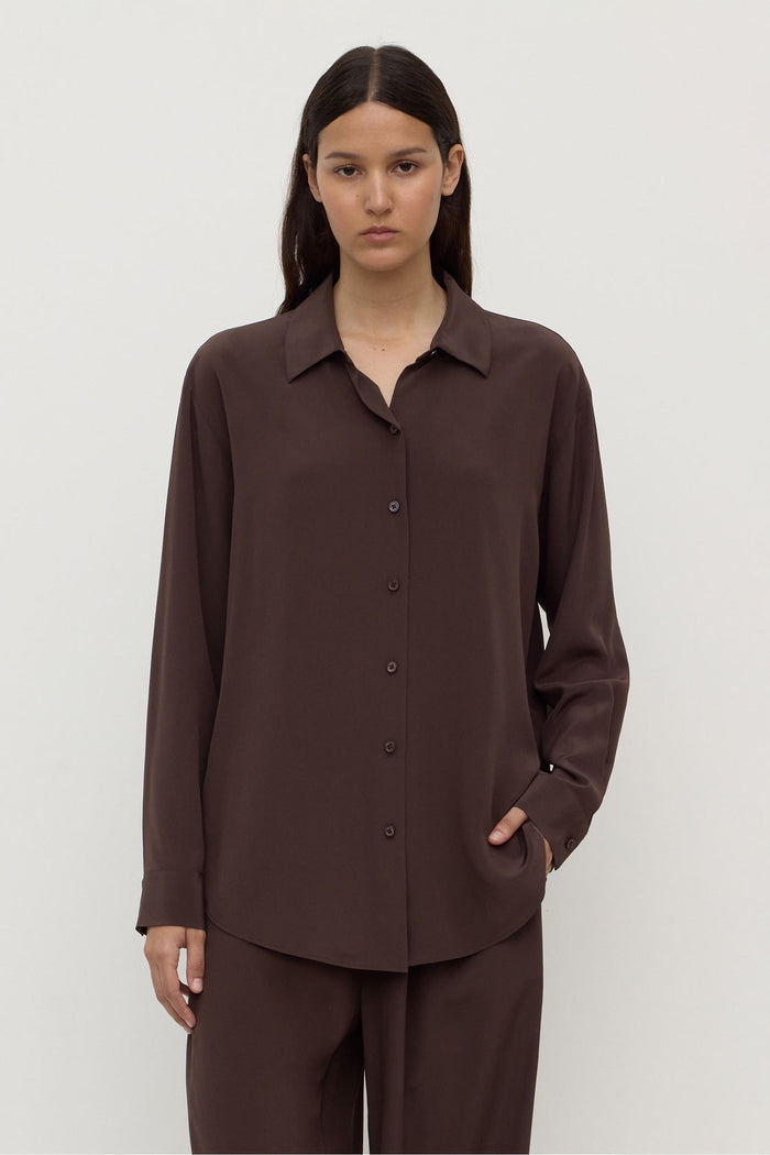 Betty Silk Shirt Ganache