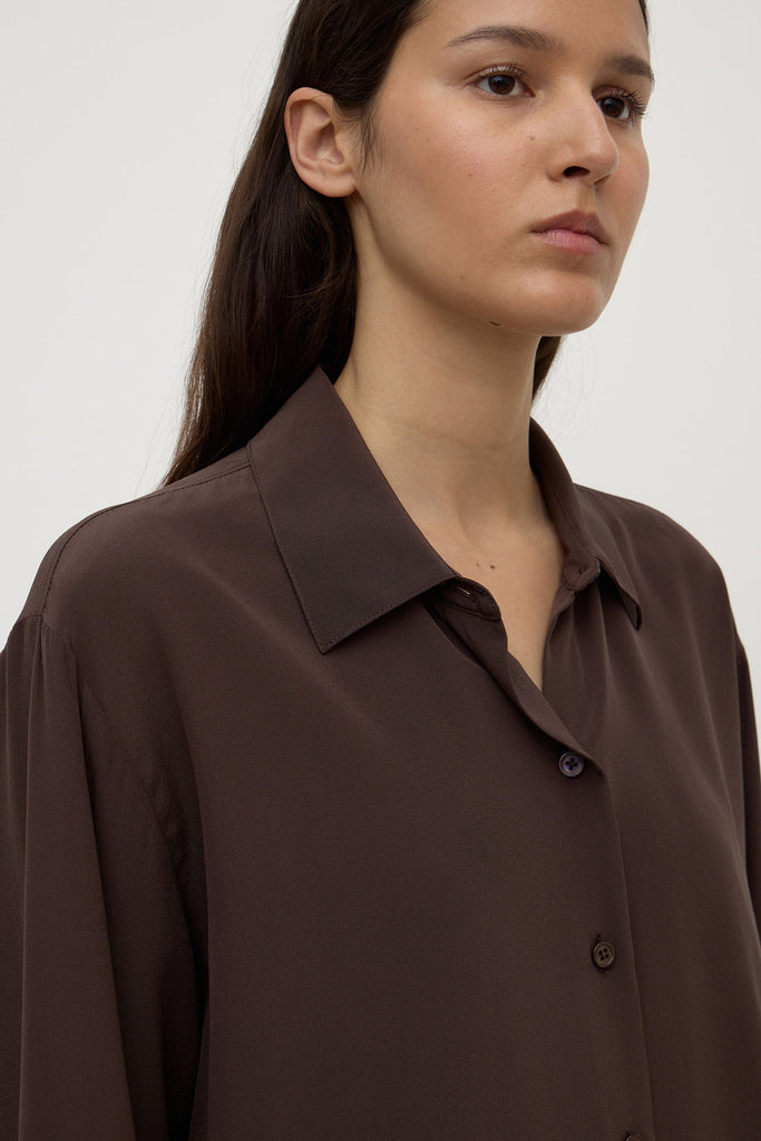 Betty Silk Shirt Ganache