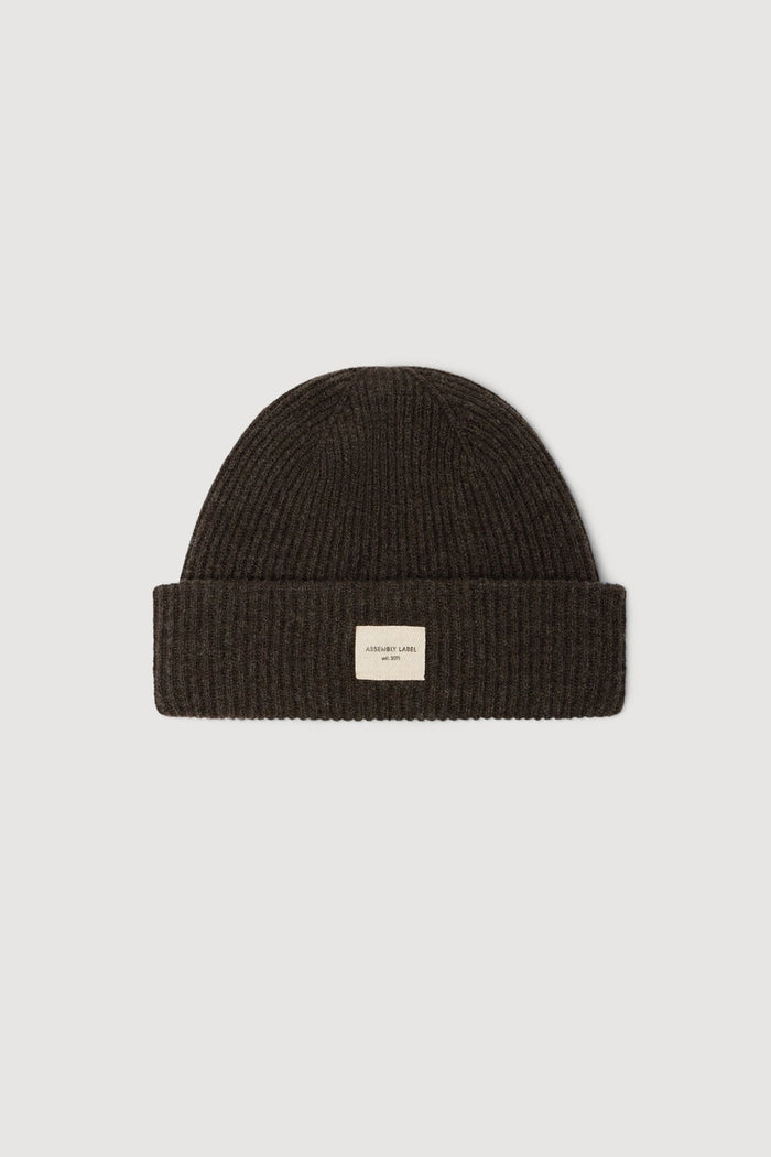 Wool rib beanie, assembly label, Mika and max