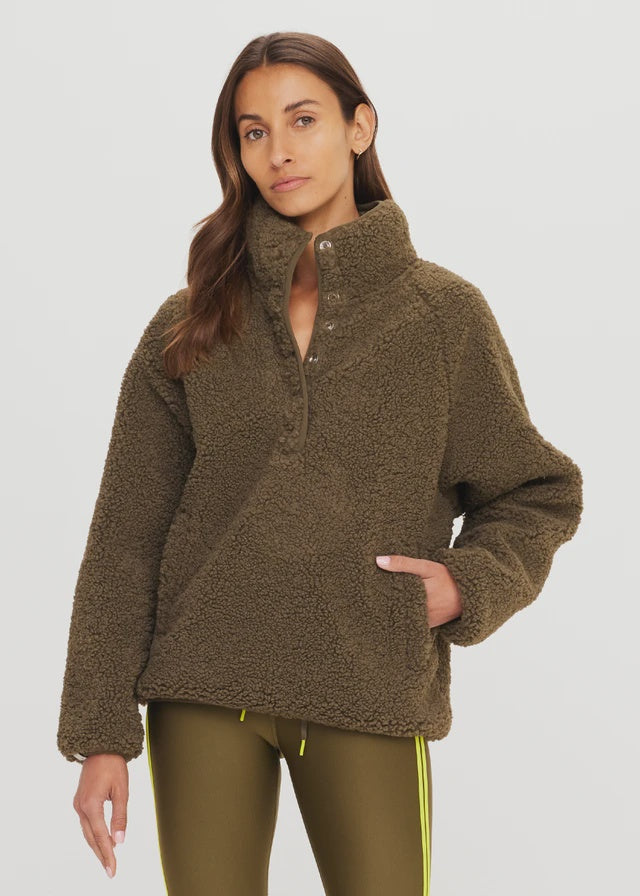Harlow Fleece Pullover Olive