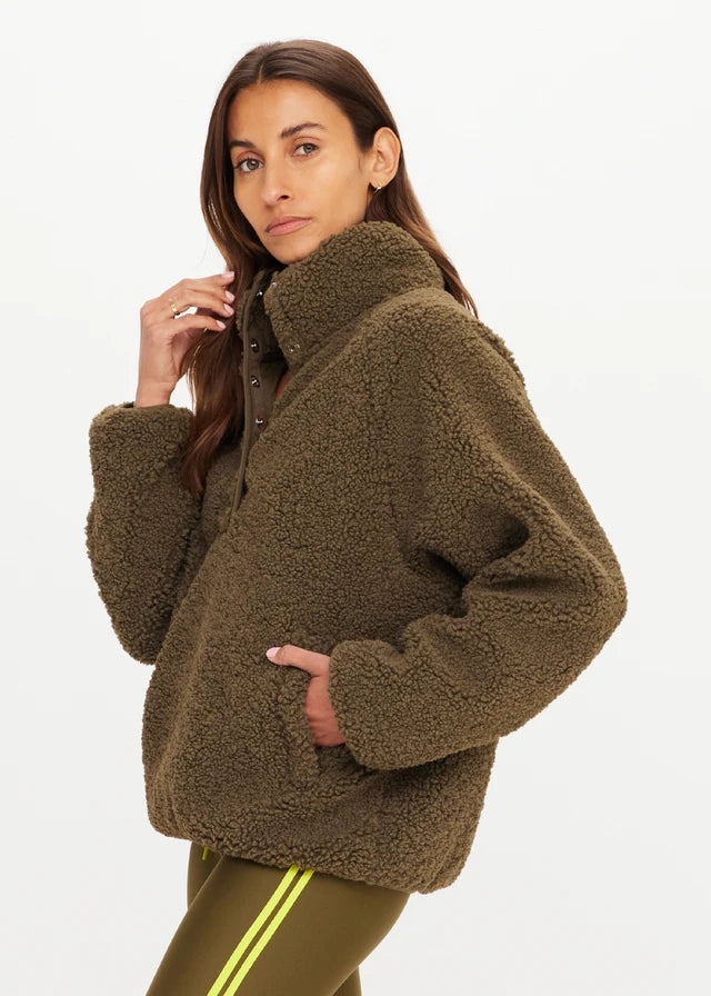 Harlow Fleece Pullover Olive