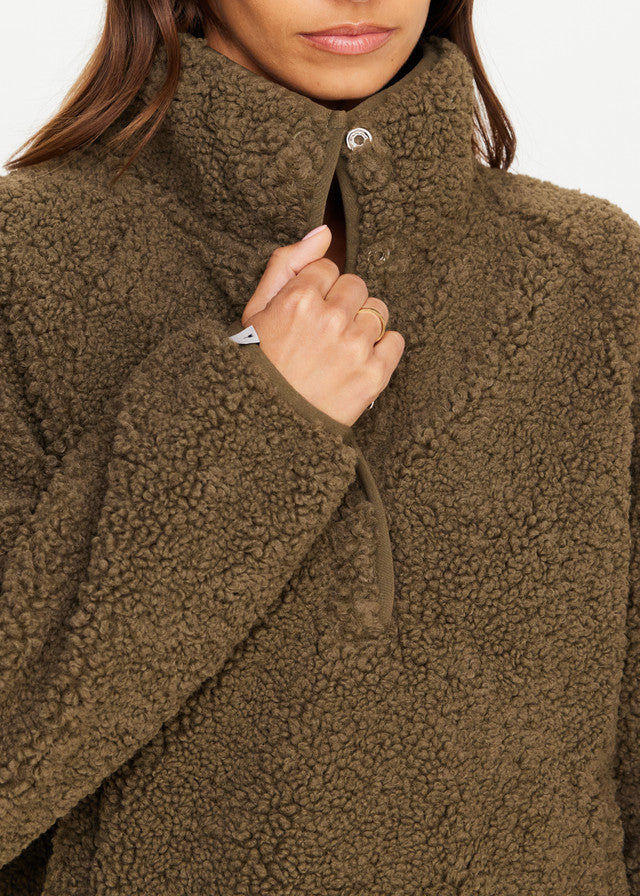 Harlow Fleece Pullover Olive