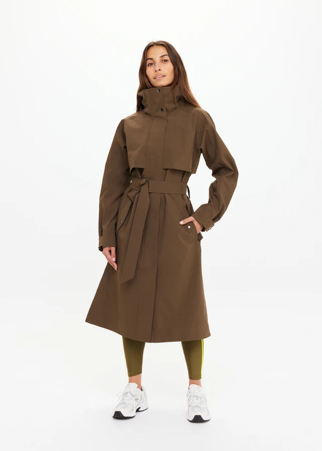 James Hooded Trench Olive