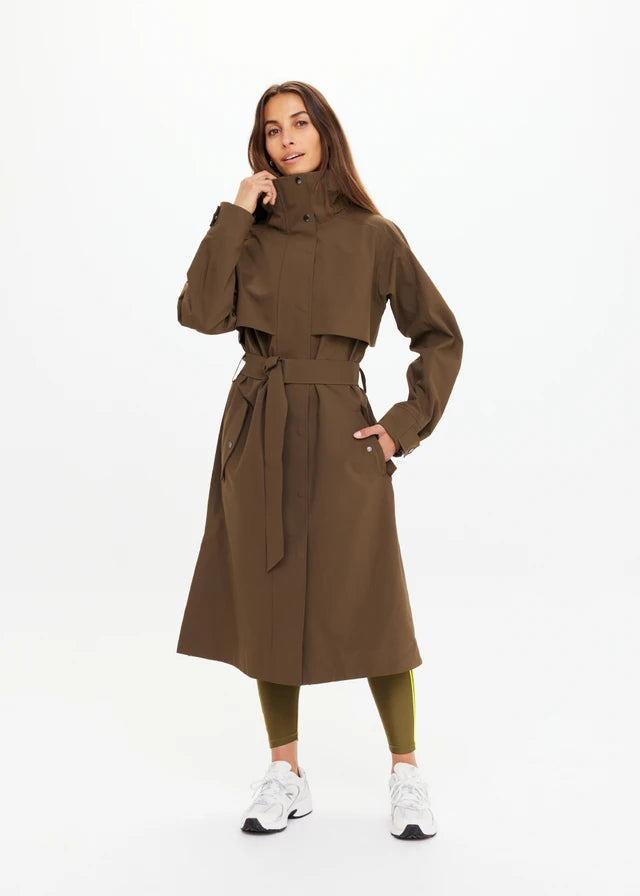 James Hooded Trench Olive