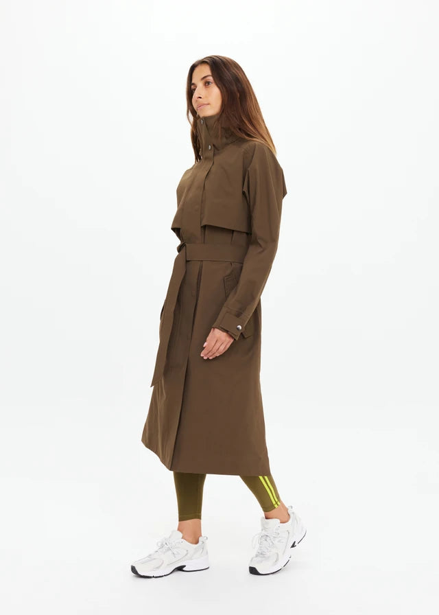 James Hooded Trench Olive