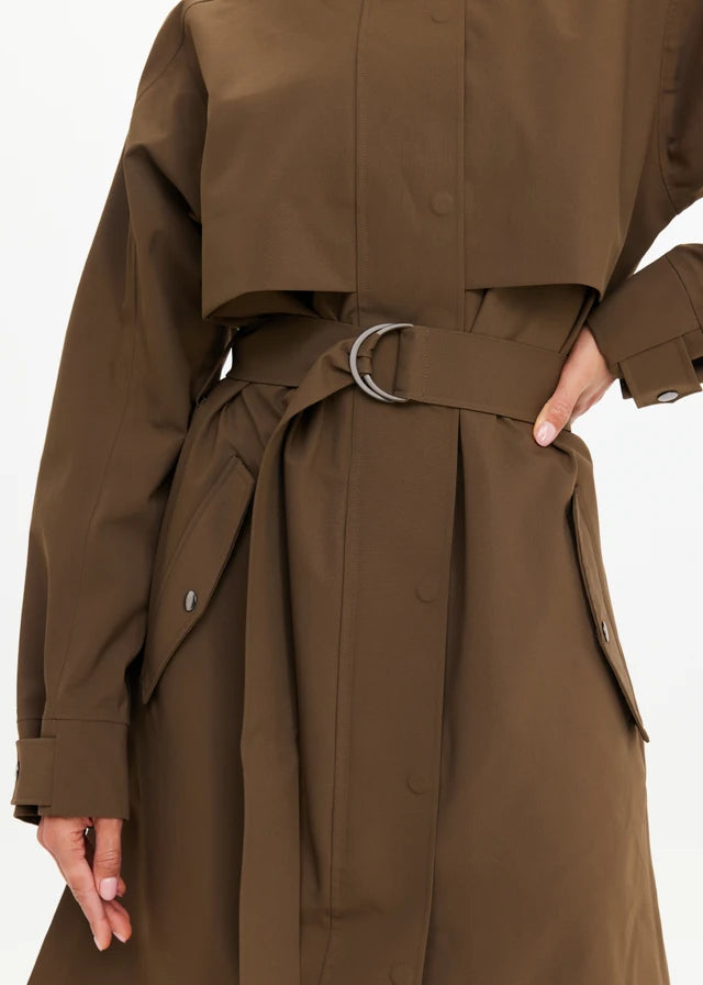 James Hooded Trench Olive