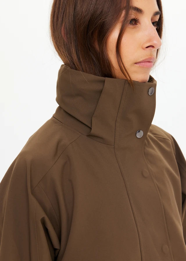 James Hooded Trench Olive