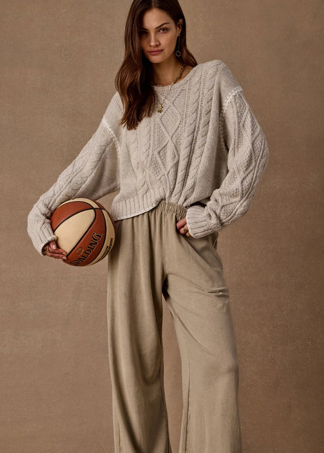 Xanthe Crew Neck Knit Sweater Cream