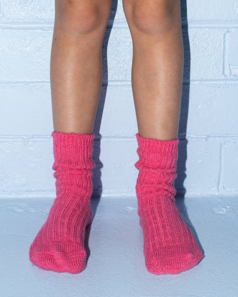 Cotton Slub Chunky Rib Socks
