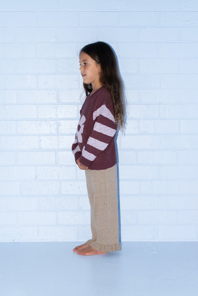 Organic Frill Knit Flares Oatmilk