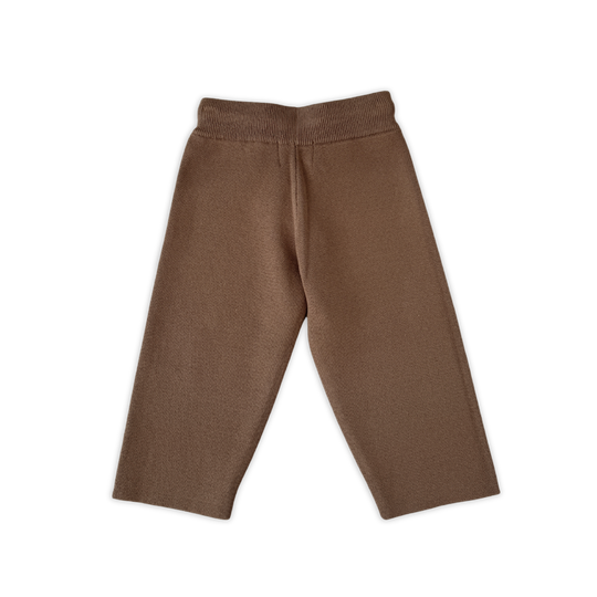 Organic Striped Milano Knit Pant Espresso