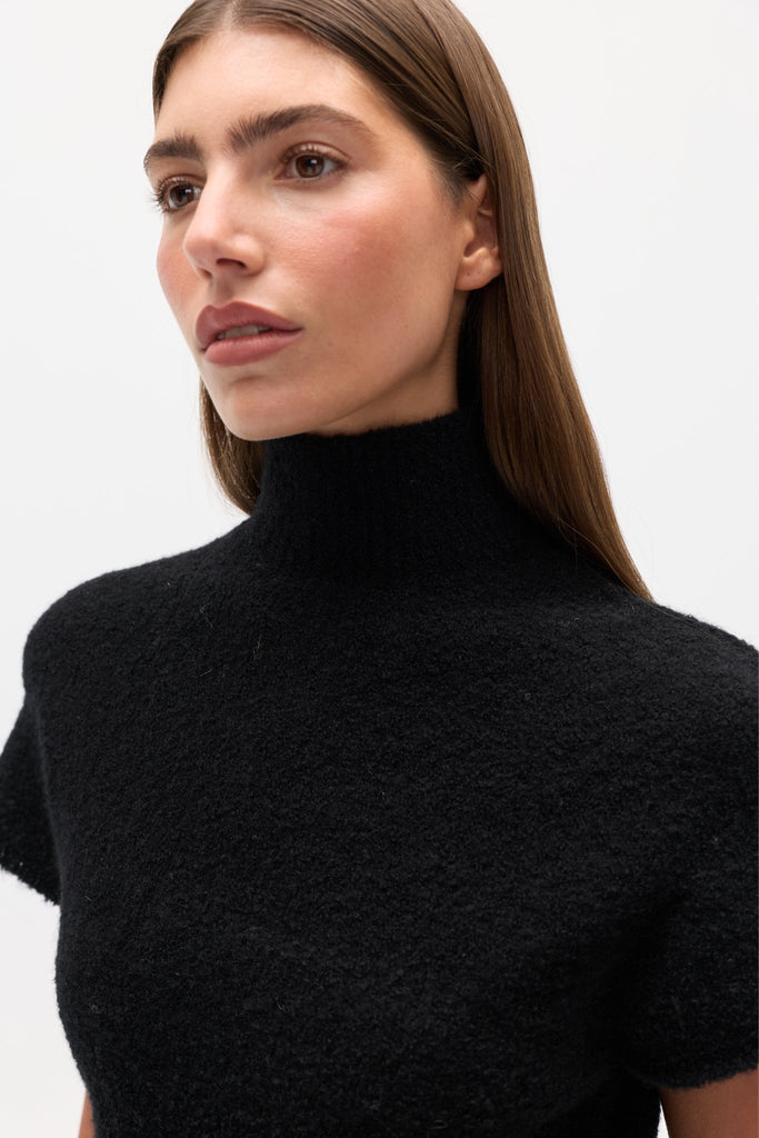 Evren Knit Top Black