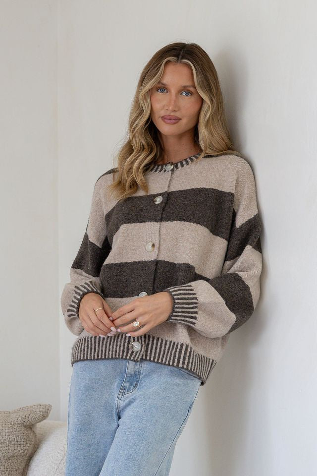 Maci Cardi Choc / Beige