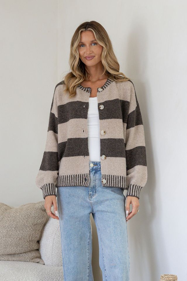Maci Cardi Choc / Beige