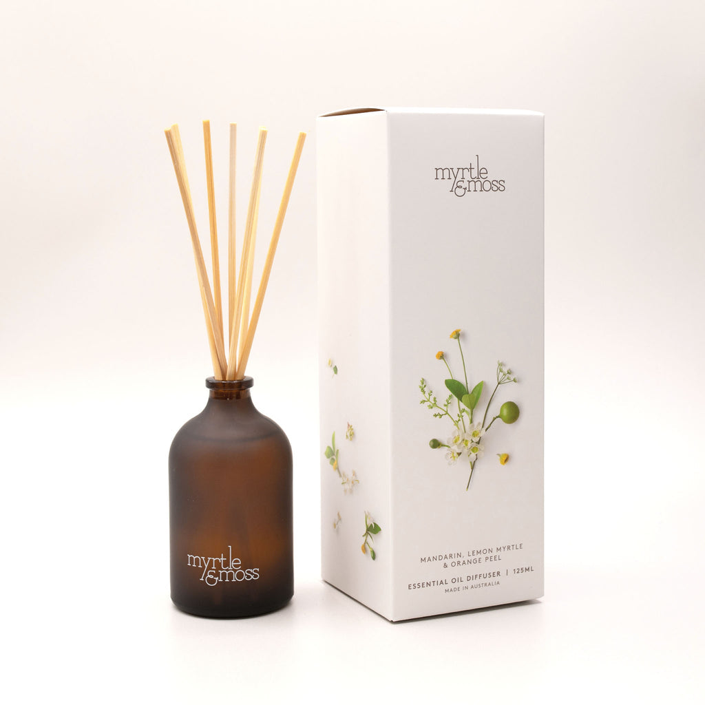 ESSENTIAL OIL DIFFUSER MANDARIN, LEMON MYRTLE & ORANGE PEEL - 125 mL