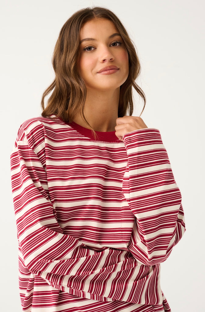 Harley Long Sleeve Mulberry Stripe