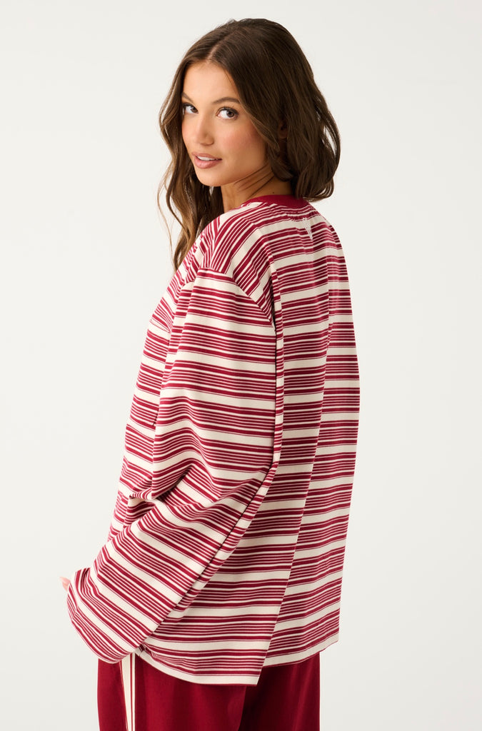 Harley Long Sleeve Mulberry Stripe
