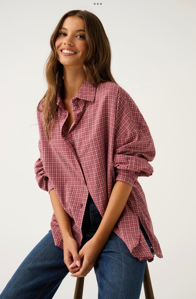 Darby Shirt Mulberry Check