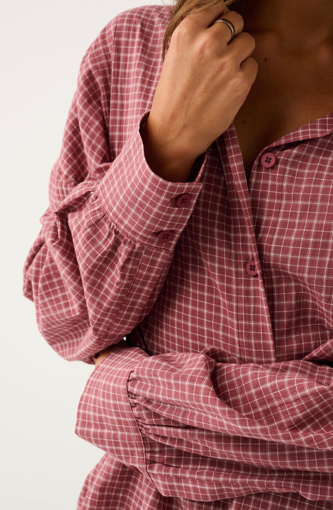Darby Shirt Mulberry Check