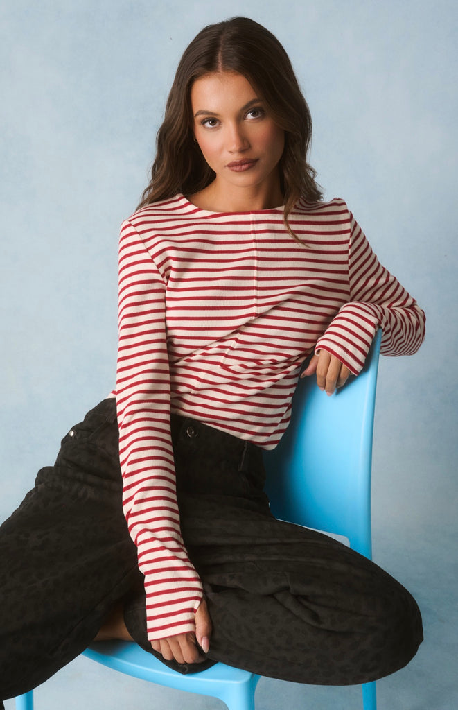 Aspyn Top Ruby Stripe
