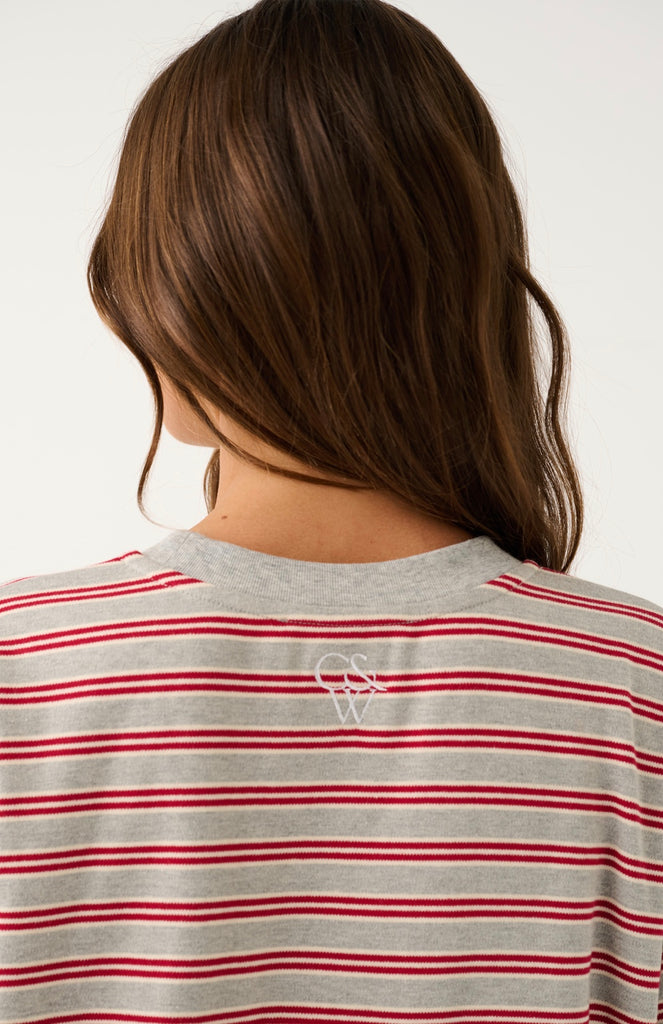 Harley Long Sleeve Grey Marle Stripe
