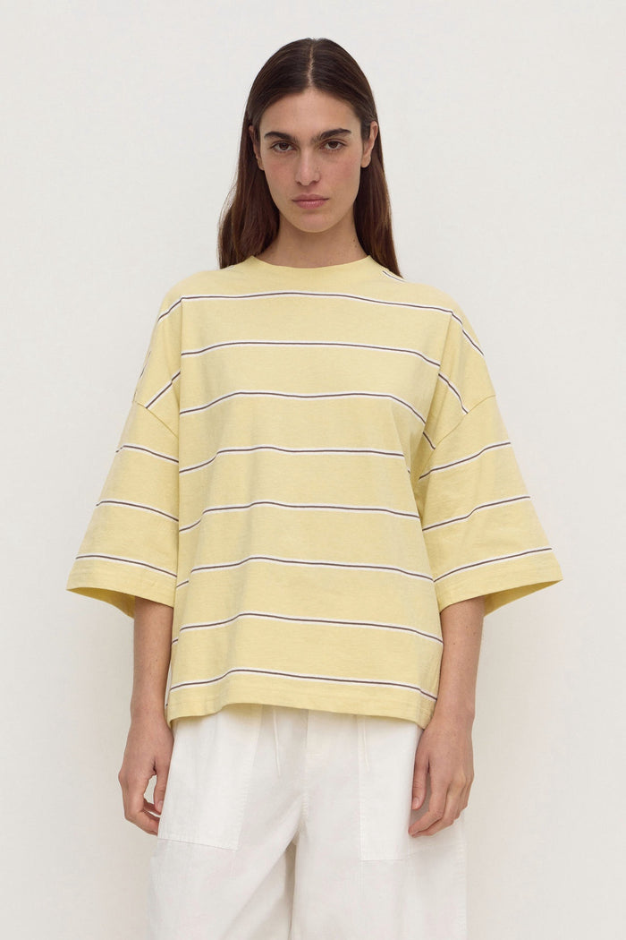 Nora cotton stripe oversized tee, assembly label, Mika and max 